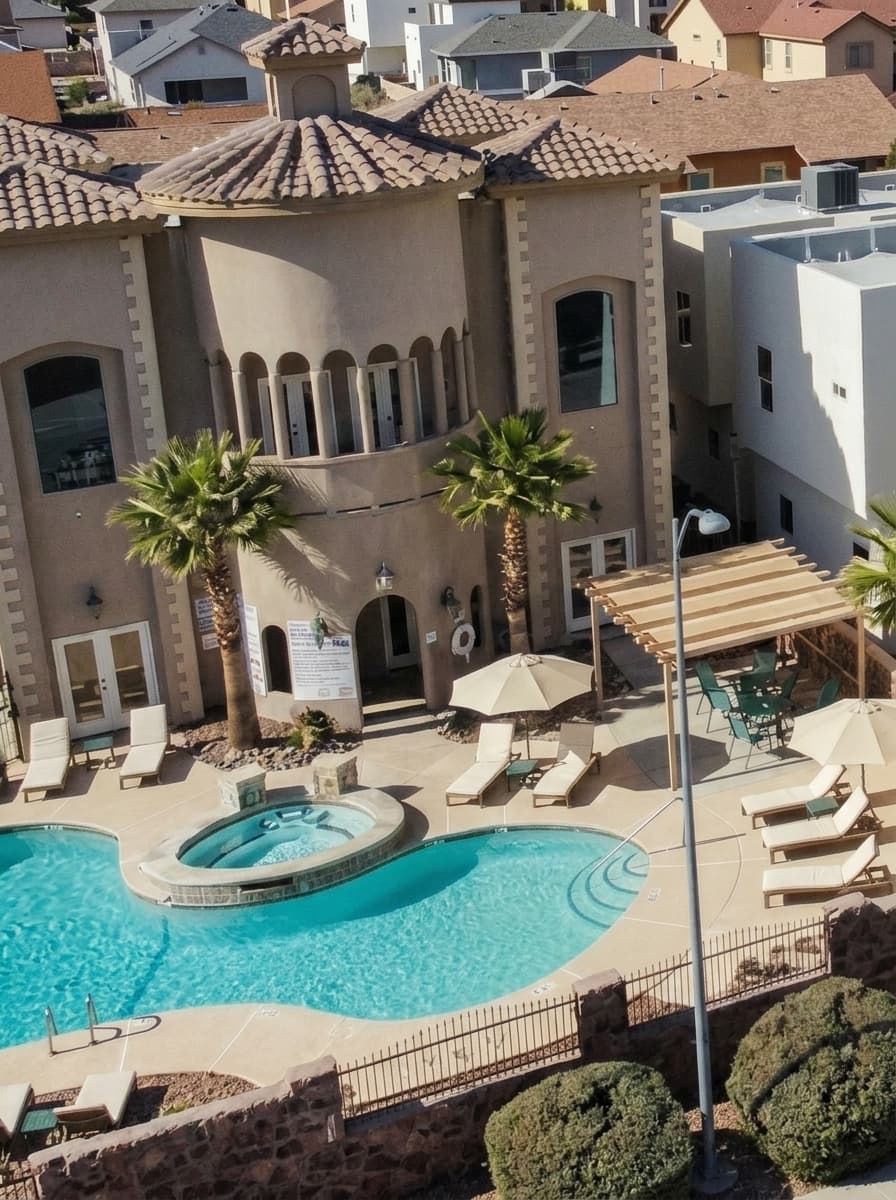 Barcelona Estates clubhouse and pool — El Paso, TX
